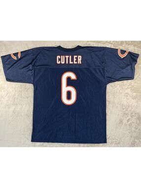 Chicago Bears NFL Team Apparel Jersey Large Jay Cutler #6 Blue Football L